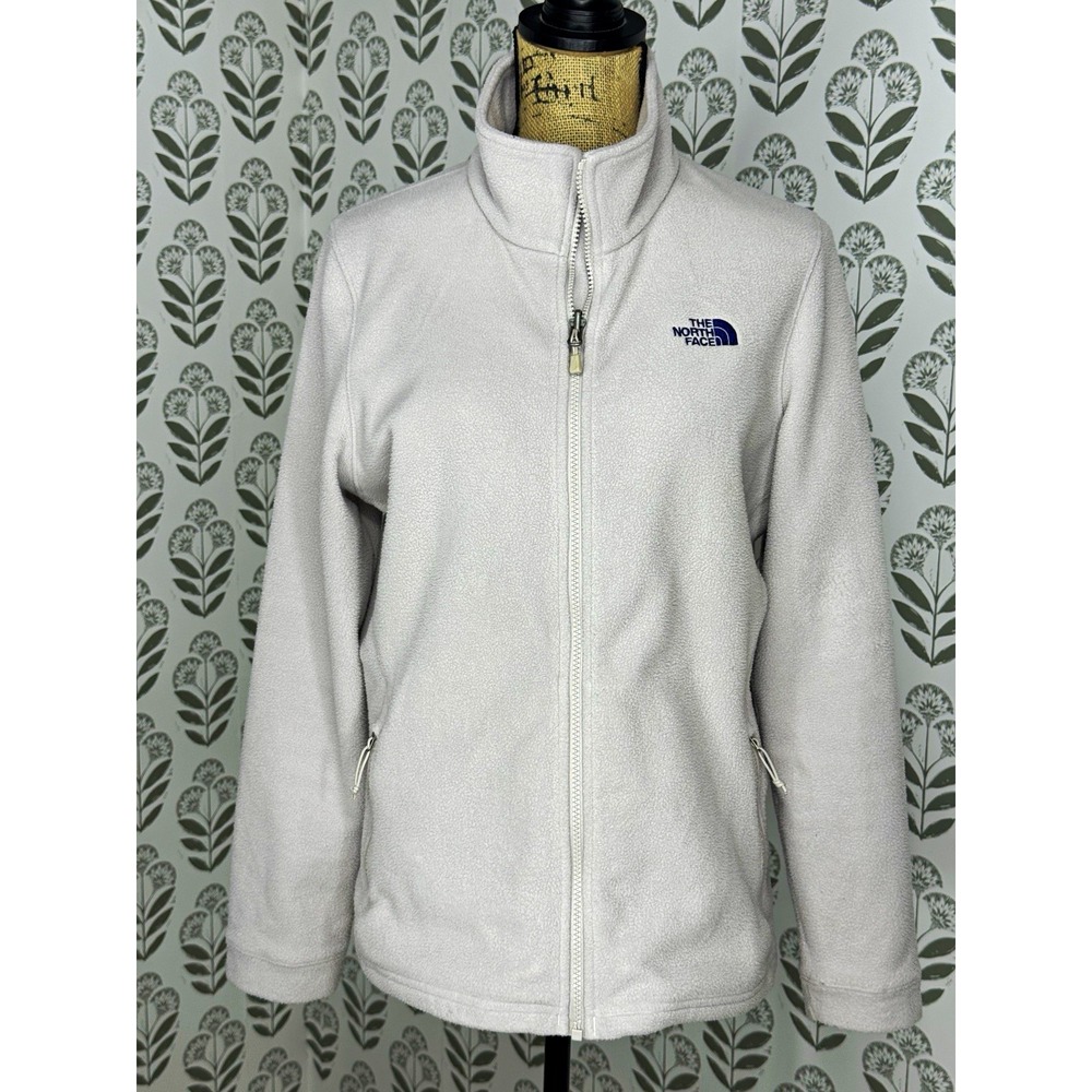 The North Face Women's TKA 100 Fleece Track Jacket Full Zip Purple Gray L